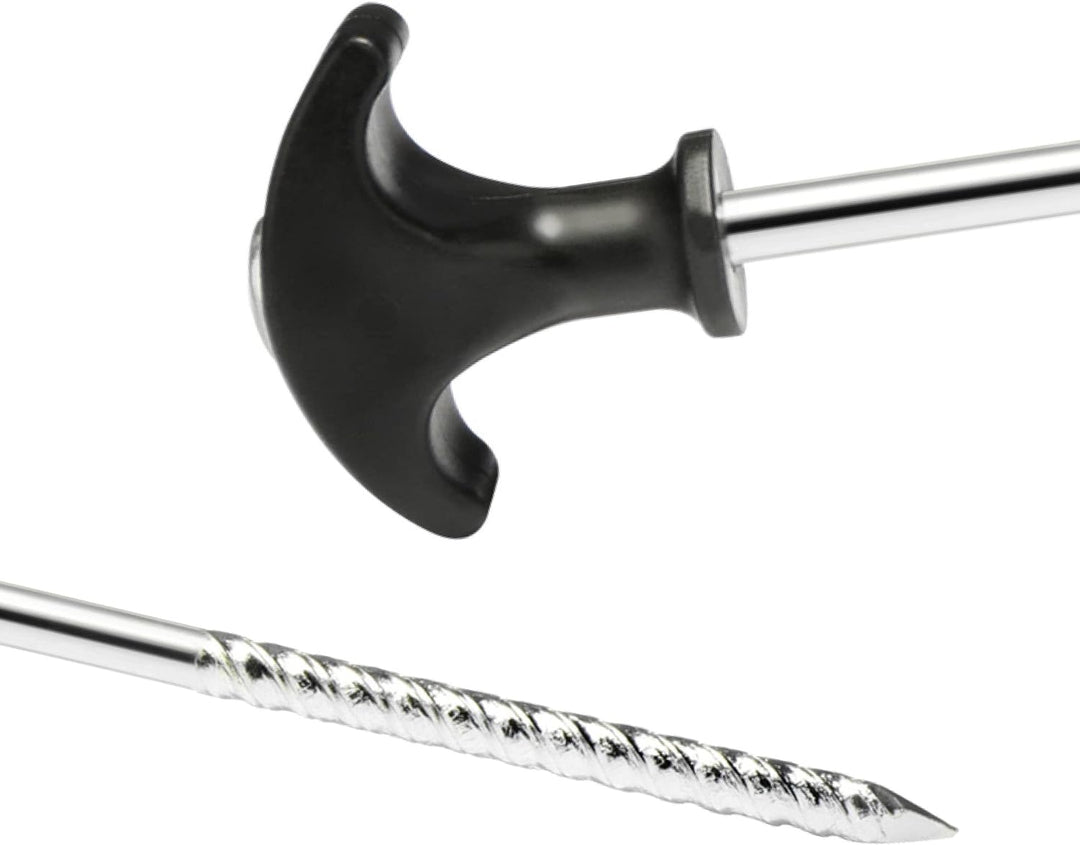 com-four® 12x Zelt-Heringe aus Stahl - robuste Erdnägel mit Gewinde für Camping und Outdoor - ideal