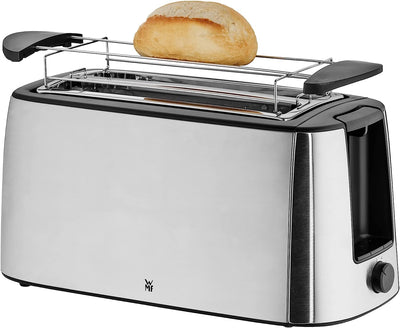 WMF Bueno Pro Toaster Langschlitz mit Brötchenaufsatz, 4 Scheiben, XXL Toast, Aufknusper-Funktion, 6