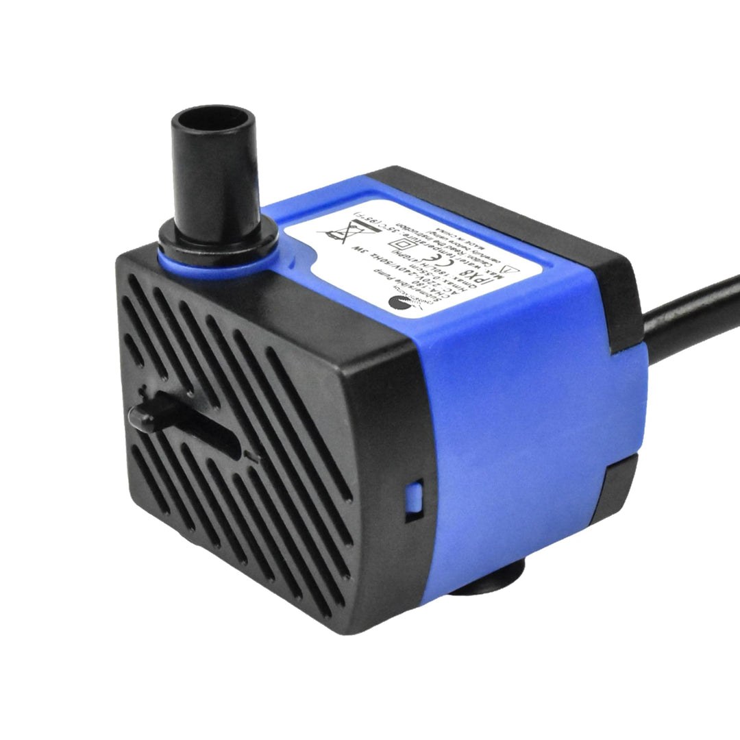 CHANCS AC 220V kleine Tauchwasserpumpe 92GPH 5W hoher Aufzug 2.79ft Mini-Brunnenpumpe für Haustierbr