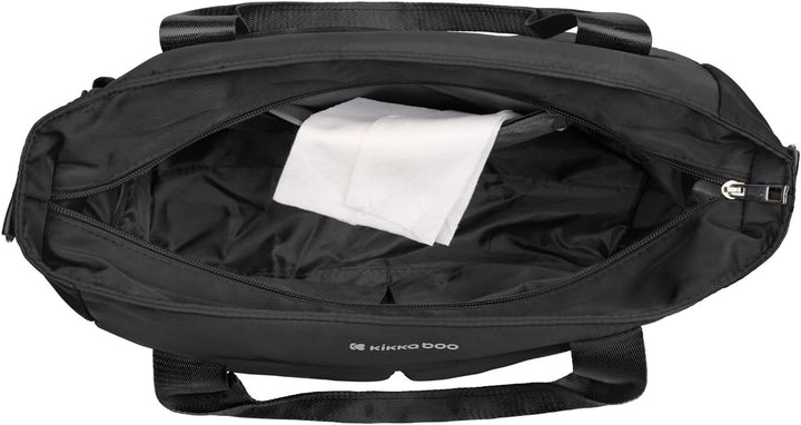 Kikkaboo Brielle Wickeltasche, Befestigungsclips, wasserdicht, Schultergurt Schwarz, Schwarz