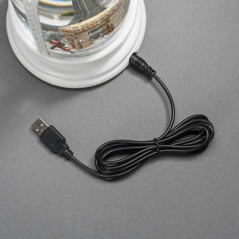 Konstsmide LED Wasserlaterne, weiss, Paris Szene", rotierend, mit an/aus Schalter, 5h Timer, 1 warm
