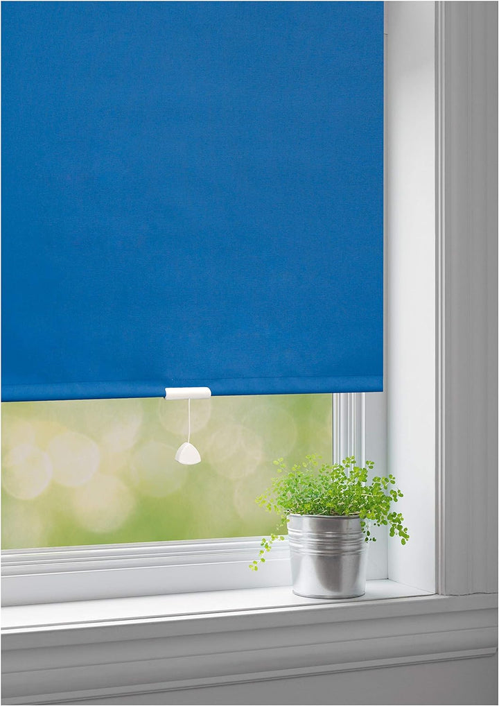 Springrollo Classic Mittelzugrollo Schnapprollo Rollo blau - Breite 60-220 cm Länge 180 cm und 230 c
