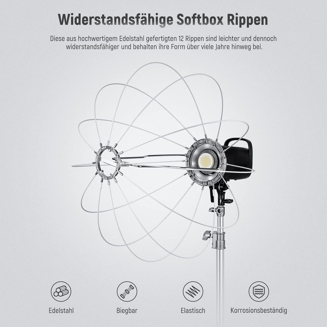 NEEWER 65cm Laternen Softbox mit ein Schritt Schnellwechsel,360°Lichtdiffusor mit Schürze,Bowens Mou