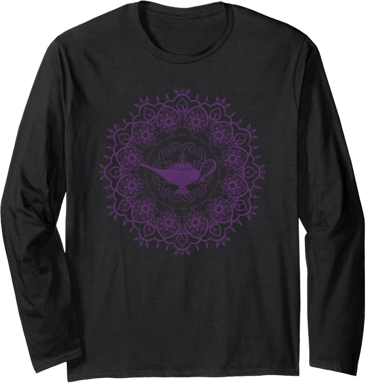 Disney Aladdin Genie's Lamp Purple Mandala Langarmshirt