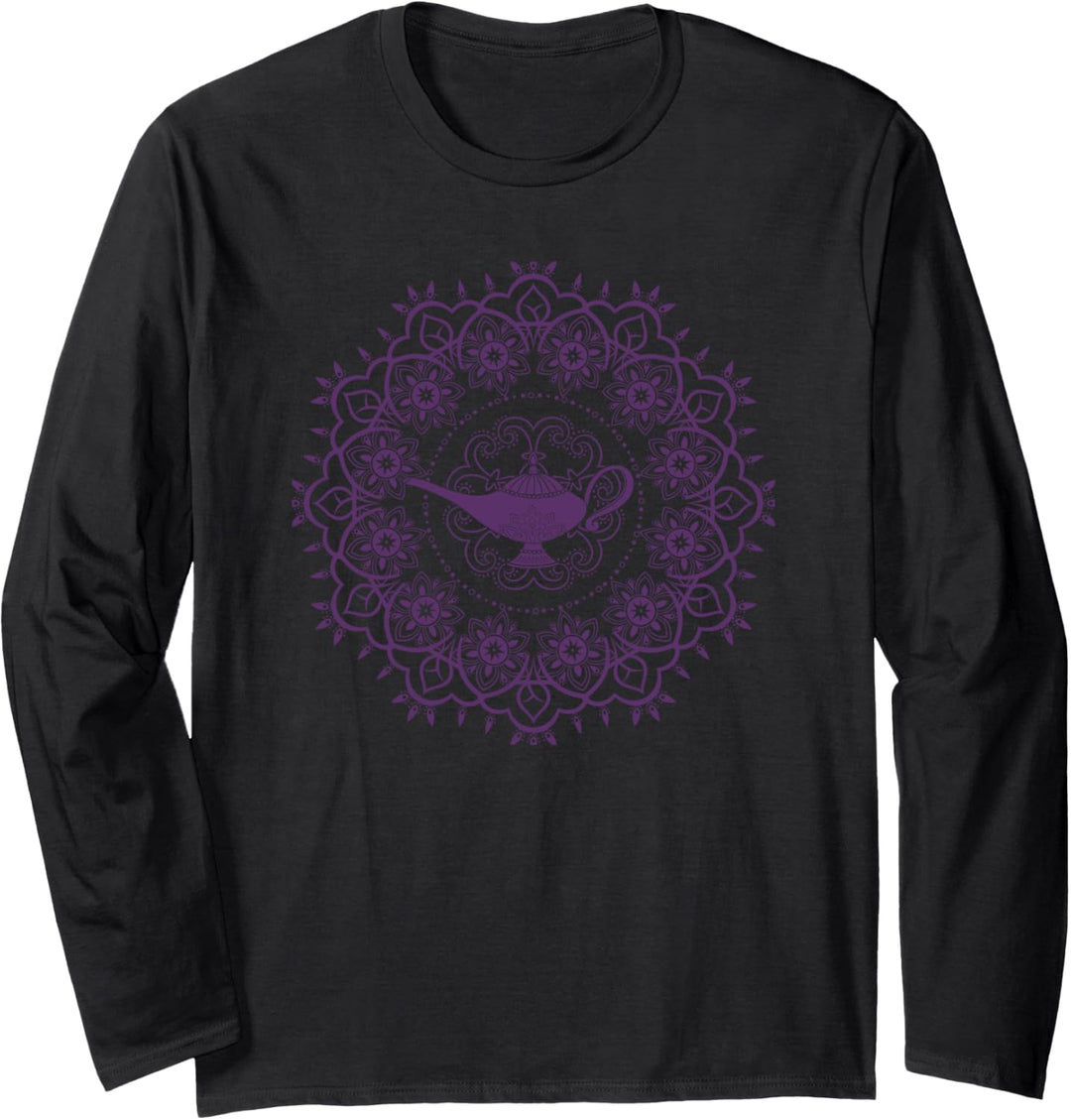 Disney Aladdin Genie's Lamp Purple Mandala Langarmshirt