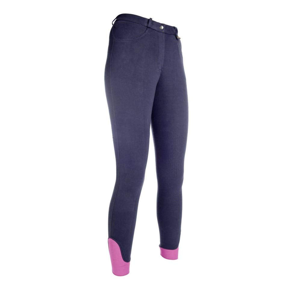 HKM 10539 Reithose Kate, Silikon-Kniebesatz Damenreithose Mädchenreithose 116-48 Dunkelblau 34, Dunk