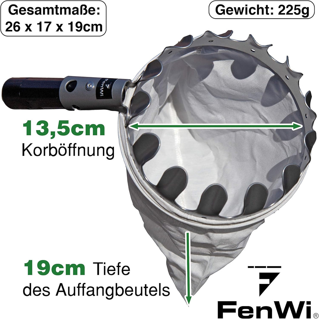 FenWi Apfelpflücker, Obstpflücker zur Obsternte als Zubehör und Anbaugerät Teleskop-Sets und Alu-Tel