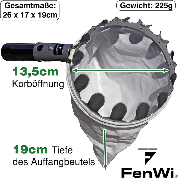 FenWi Apfelpflücker, Obstpflücker zur Obsternte als Zubehör und Anbaugerät Teleskop-Sets und Alu-Tel