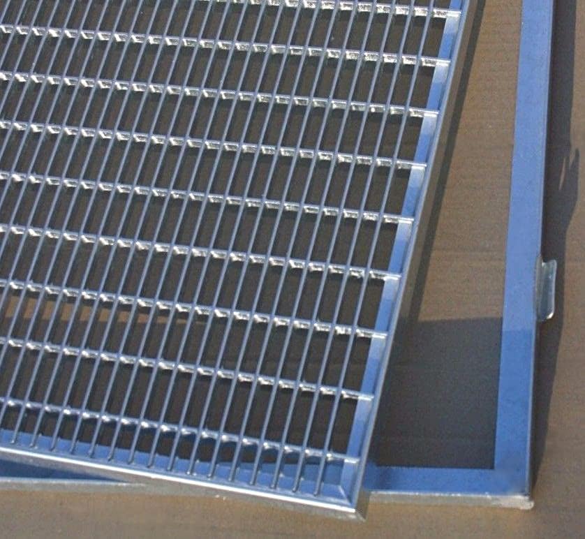 SPH Gitterrost verzinkt 500x800mm mit ZARGE Maschenweite 30x10mm Gesamthöhe 23mm