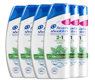 Head & Shoulders, Menthol Fresh 2-in-1 Anti-Schuppen-Shampoo und -spülung, reinigt tief Haar und Kop