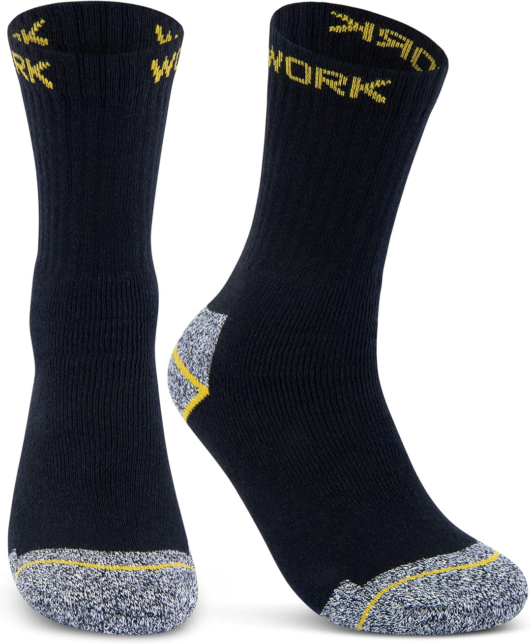 Herren Arbeitssocken (10 oder 20 Paar) WORK Socken Baumwolle 43-46 20 Paar | Schwarz/Grau Meliert, 4