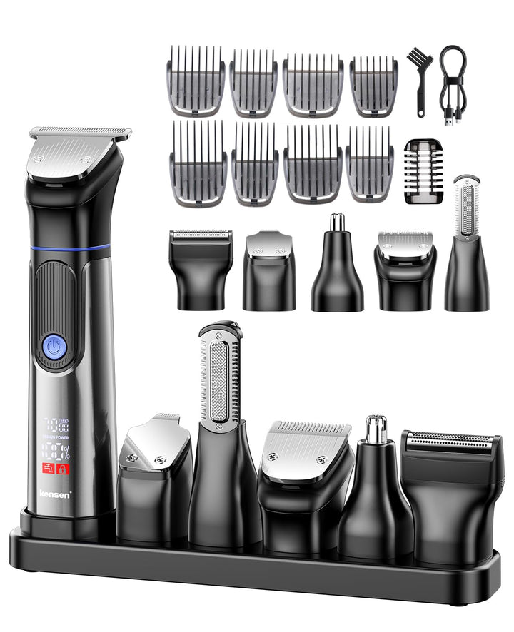 kensen Barttrimmer Herren,18 In 1 Bartschneider Set Wasserdicht Beard Trimmer Usb-C Bart Rasierer El