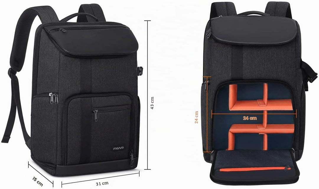 MOSISO Kamera Rucksack 17,3 Zoll, DSLR/SLR/Spiegellose Tasche Grosse Männer/Frauen Fotografie Kamera