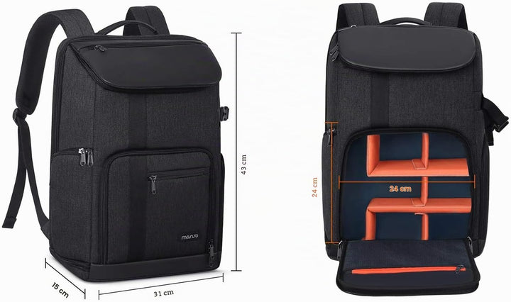 MOSISO Kamera Rucksack 17,3 Zoll, DSLR/SLR/Spiegellose Tasche Grosse Männer/Frauen Fotografie Kamera