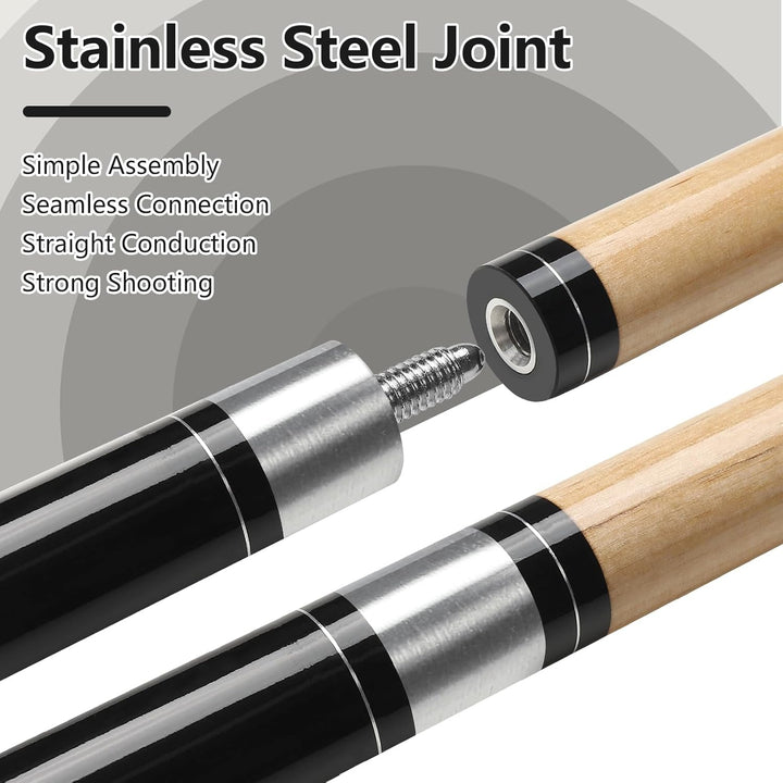 Billard Queue 18 19 20 21 oz, 58" Pool Queue Sticks 13mm Spitzen für Professionelle Billardspieler,