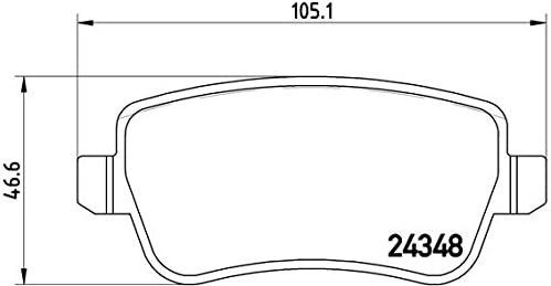 Brembo P 23 102 Bremsbelagsatz, Scheibenbremse - (4-teilig)