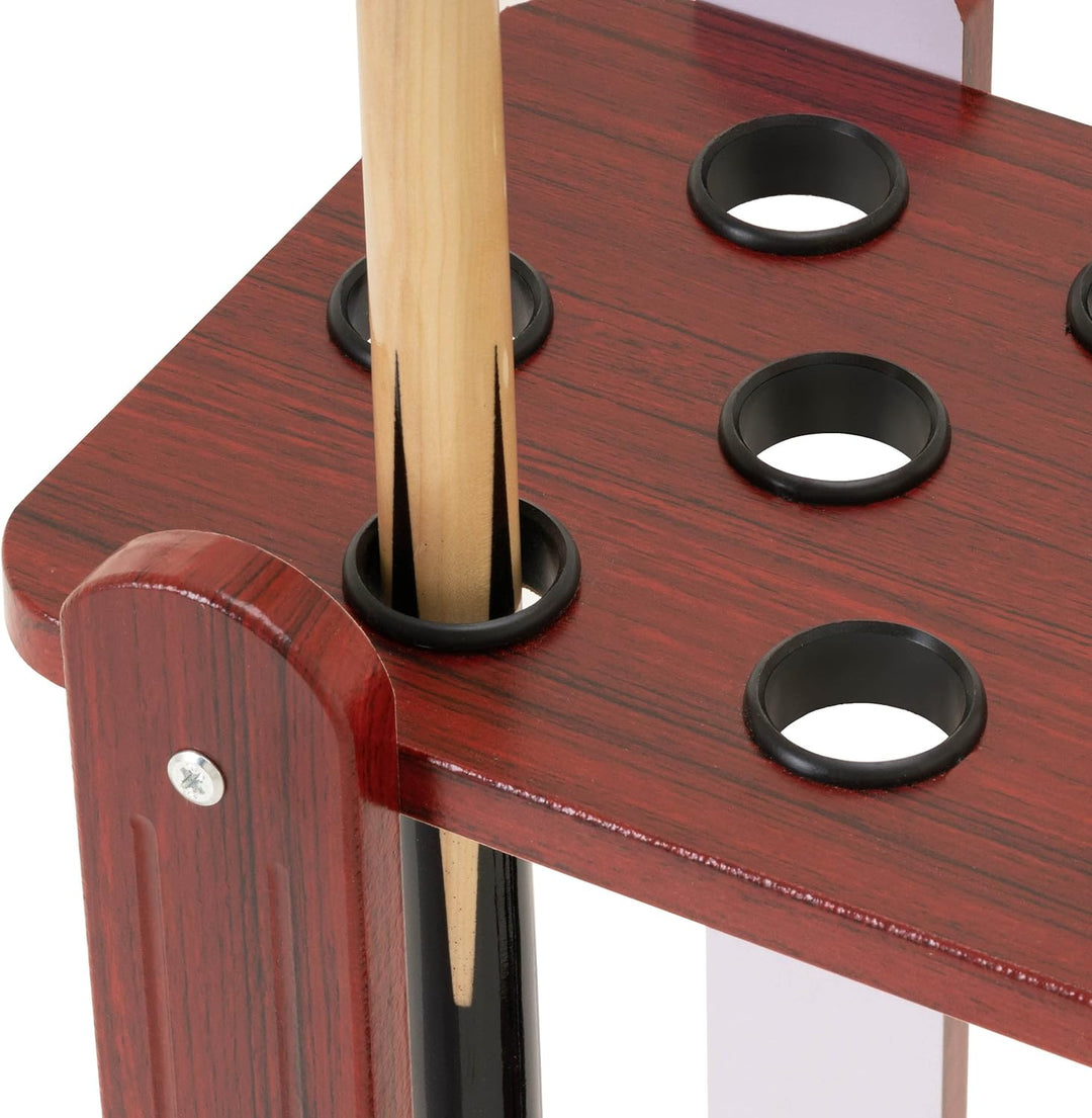 Nexos Trading Queueständer für 18 Cues Billard Zubehör Snooker 60x60x25 cm Holz braun Billardqueue H