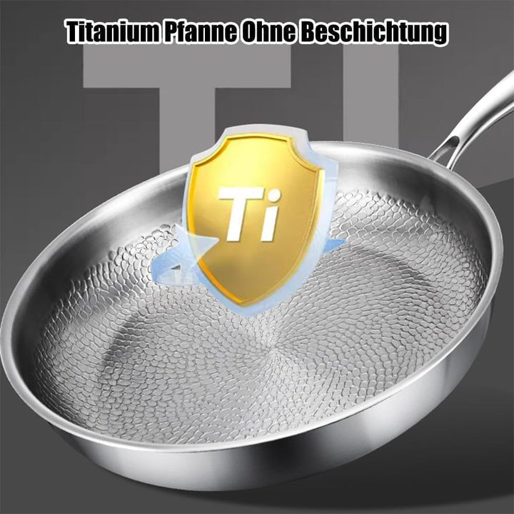 Titan Pfanne, Nicht Klebrige Reine Titantöpfe, Titan-Nährstoff-Hammertöpfe zum Kochen, Geeignet für