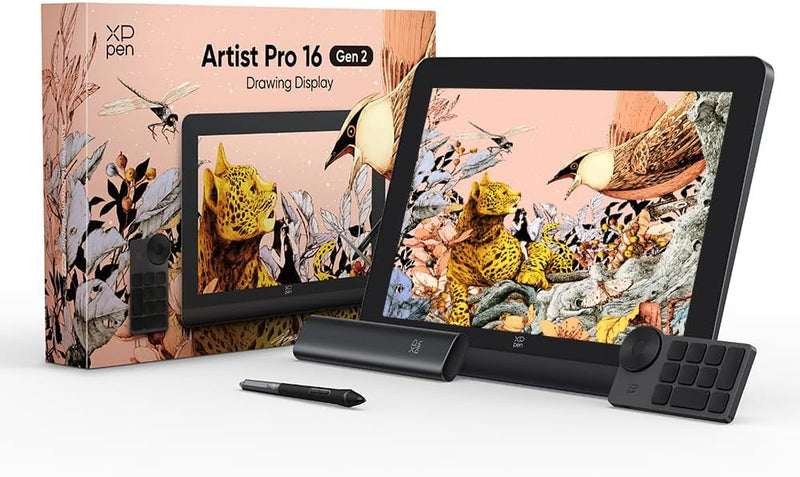 XPPen Artist PRO 16 Gen.2 Grafikdisplay 16 Zoll Pen Display mit X3 Pro Stift und Schnellfernbedienun