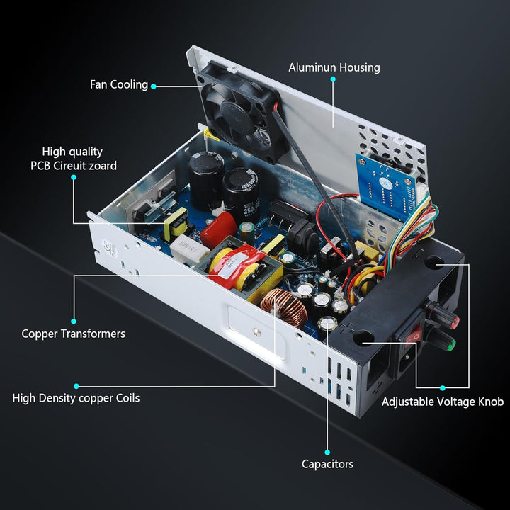 Einstellbare Schalternetzteil DC (0-17V 0-30A) 500W DIY Trafo 230V AC auf DC 30Volt Transformator In