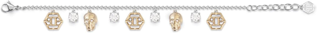 Philipp Plein Damen-Armband 3D Skull Zweifarbig PJ3AA11BU