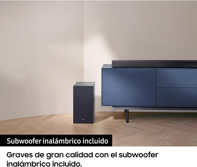 SAMSUNG Soundbar HW-C430/ZF – kabelloser Subwoofer, Dolby Digital 2.1, Spielmodus, Bluetooth 4.2 Pow