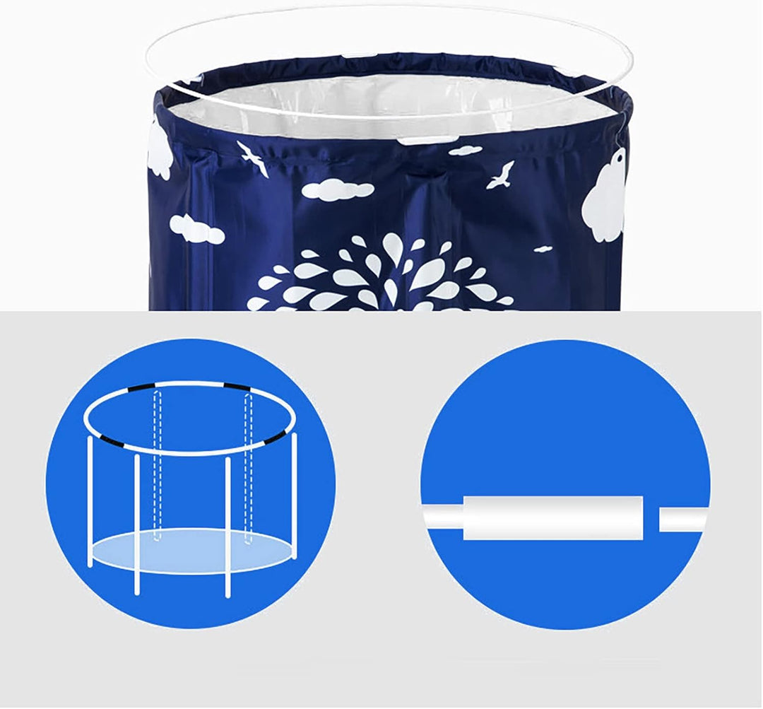 Sinbide 70 x 65 cm Badewanne, Faltbare Badewanne Erwachsene, Tragbare Bathwanne, Familienbadewanne f
