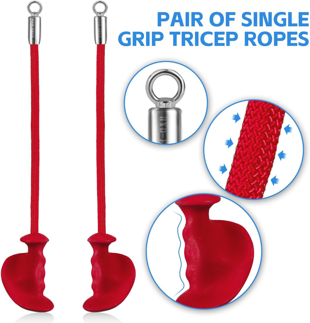 HXD-ERGO Trizeps Bizeps Seil Ergonomisches Griffe, Trizepsseil Gedrehtes Seil Bizeps Trizepstau zum