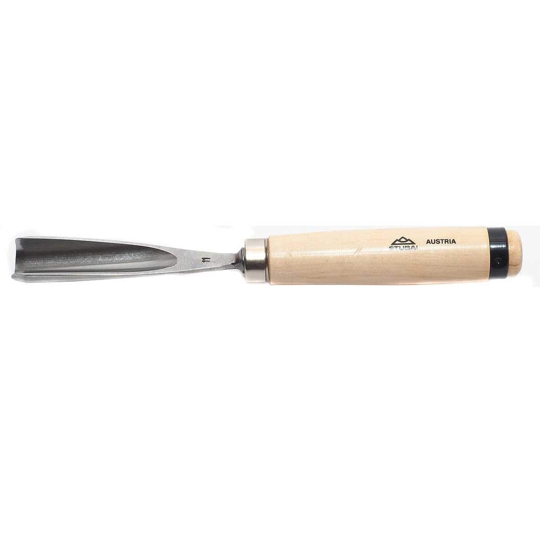 Stubai Stechbeitel Serie 55 - Form 11 : Gerades Hohleisen 4mm - 551104, 4mm