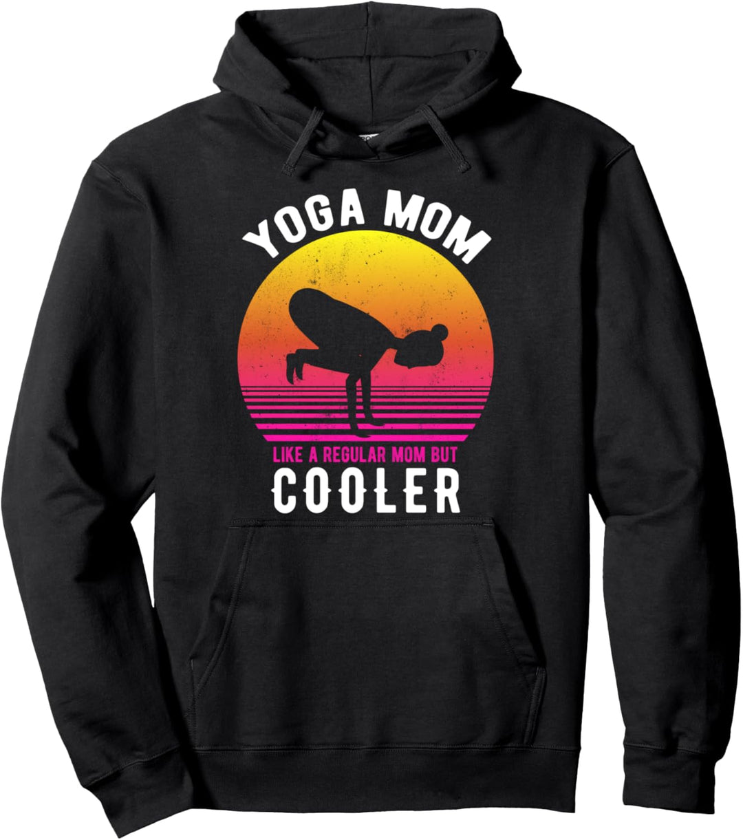 Yoga Mom Vintage Retro Lustiges Yoga Geschenk Pullover Hoodie