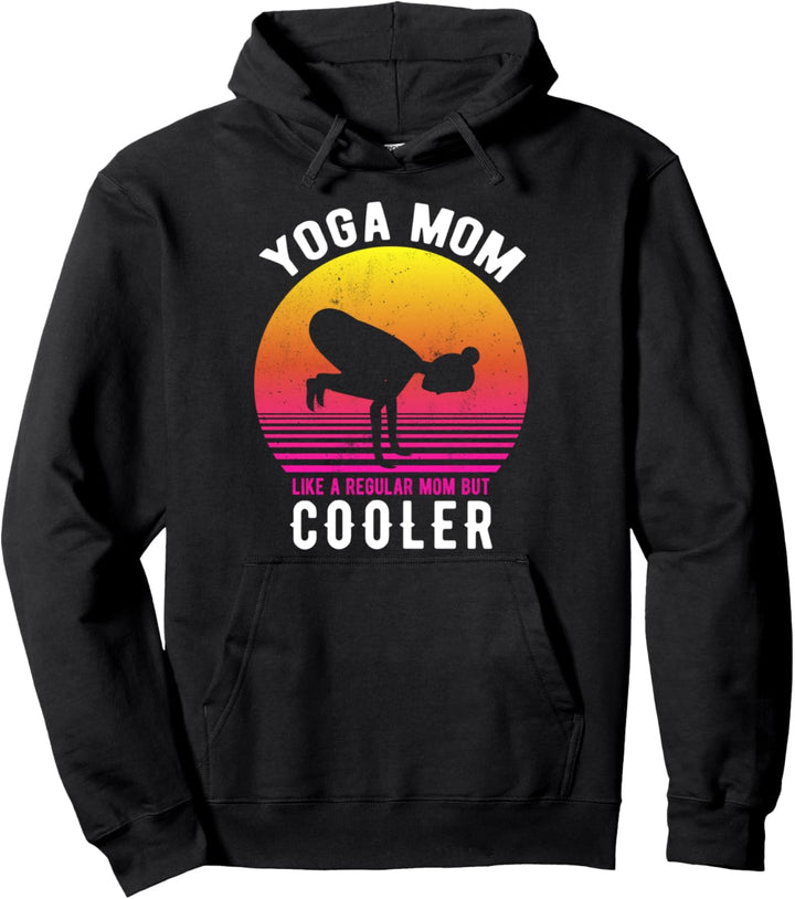 Yoga Mom Vintage Retro Lustiges Yoga Geschenk Pullover Hoodie