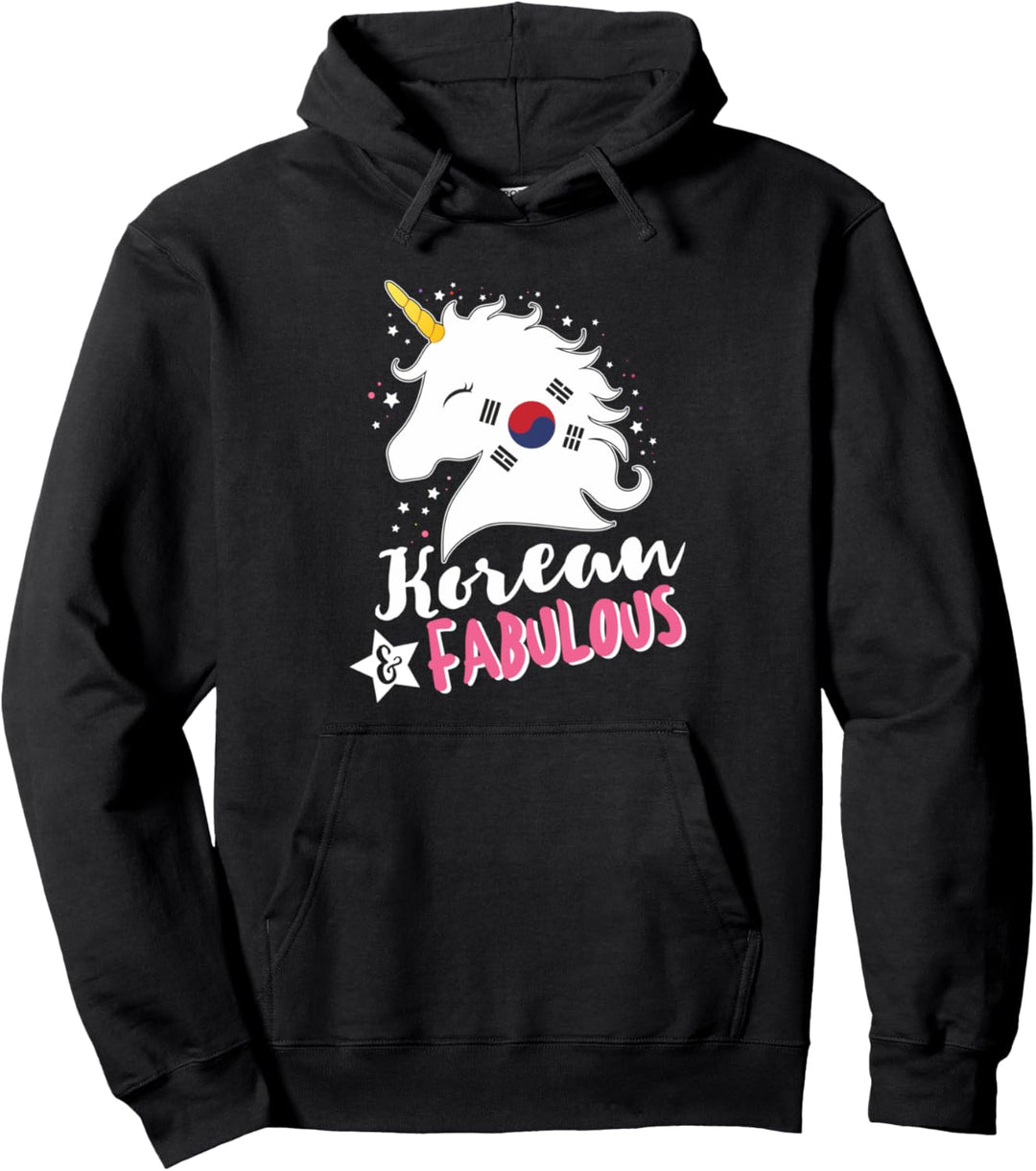 Südkoreanisches Einhorn Südkorea Flagge Pullover Hoodie
