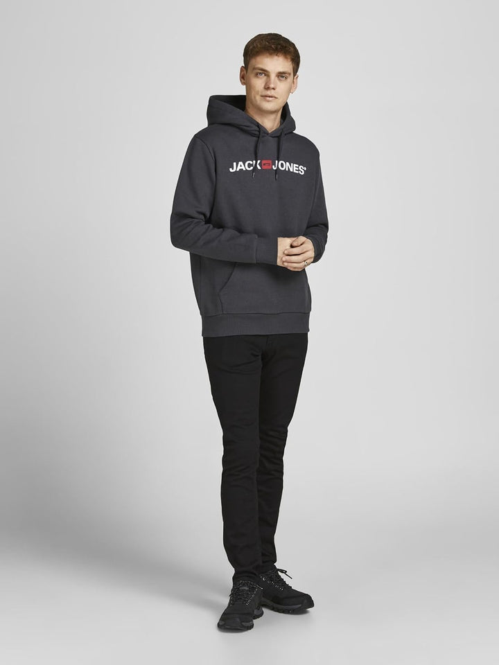 JACK &amp; JONES Male Kapuzenpullover Logo Kapuzenpullover M Asphalt, M Asphalt