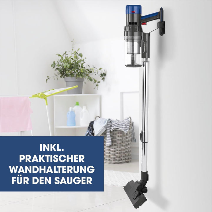 CLEANmaxx kabelloser Hand- und Bodenstaubsauger ohne Beutel | Starker Akku für bis zu 35 Min. Laufze