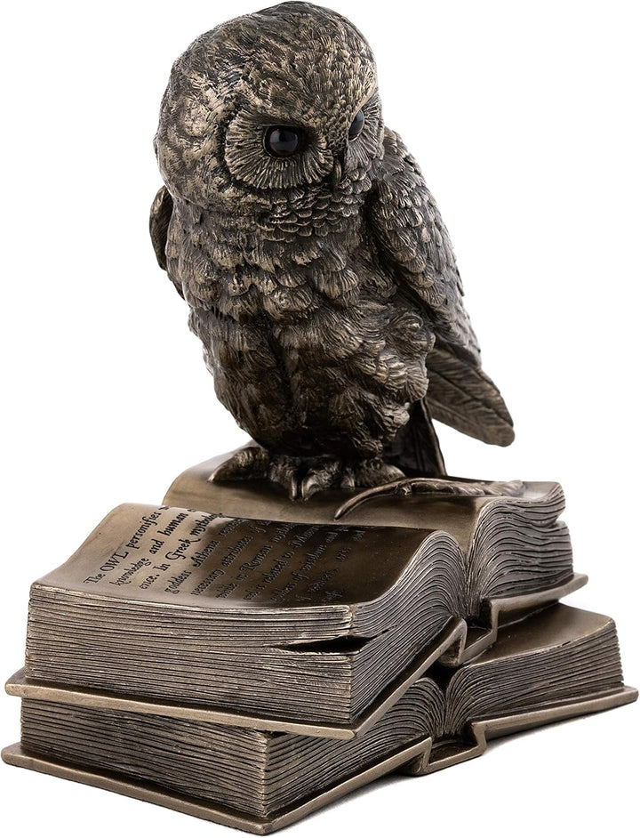* Bronze * Barn Eule auf Buch Figur Statue Figur gross