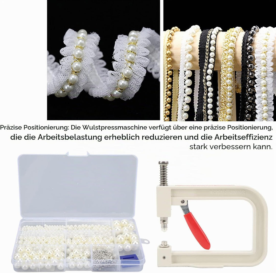 Perlen Setzmaschine Handgefertigte DIY Perle Kappe Niet Handwerk Werkzeug mit 6 Grössen Imitation Pe
