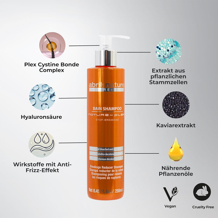 Abril Et Nature Bain Shampoo Nature-Plex - Feuchtigkeitsspendendes, reparierendes Shampoo- Für stark