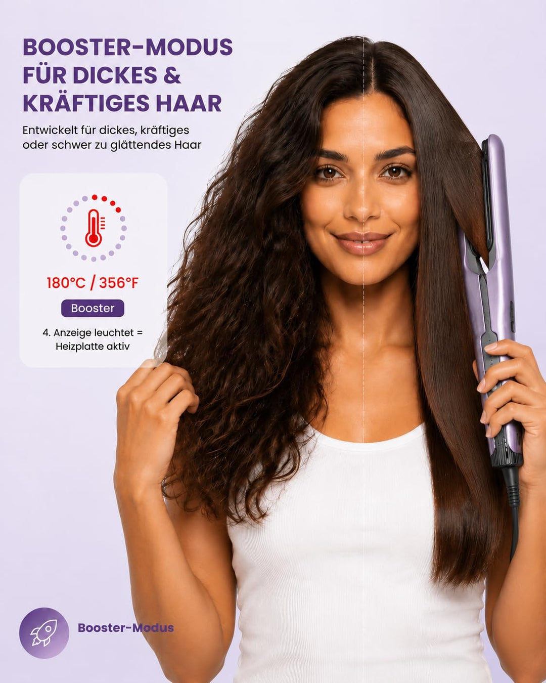 HITTIONA Ionen Air Haarglätter mit Föhn