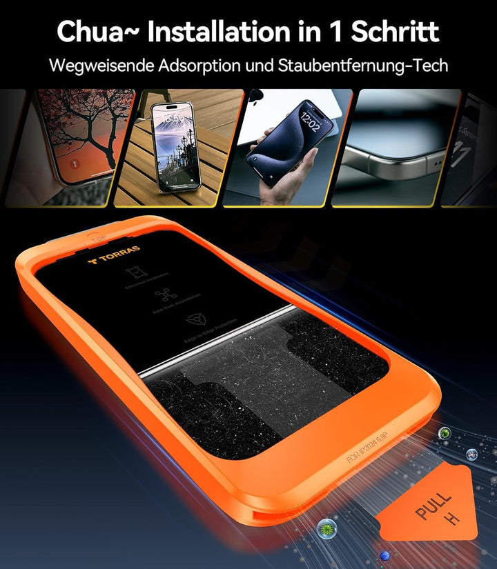 TORRAS für iPhone 13/13 Pro Glas, iPhone 14 Schutzglas [Unzerbrechlich TOP 9H Schutz] Militärniveau