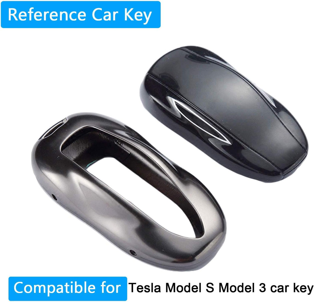 Kwak's Schlüsselhülle für Model 3 Model S Schlüssel Abdeckung Schlüsselring Aluminium Schlüsselhalte