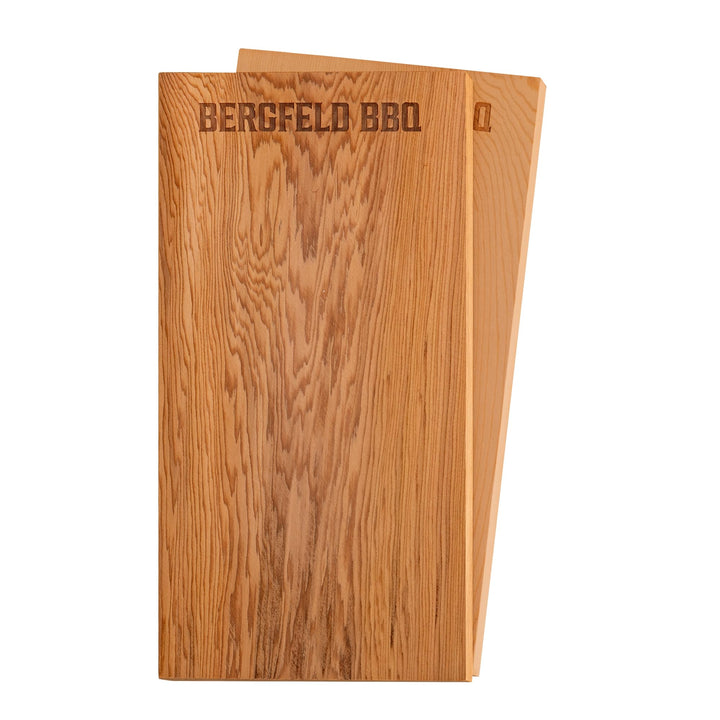 Bergfeld BBQ – 2 Stück EXTRA Dicke (1,5 cm) Zedernholzbretter zum Grillen – Räucherbretter aus kanad