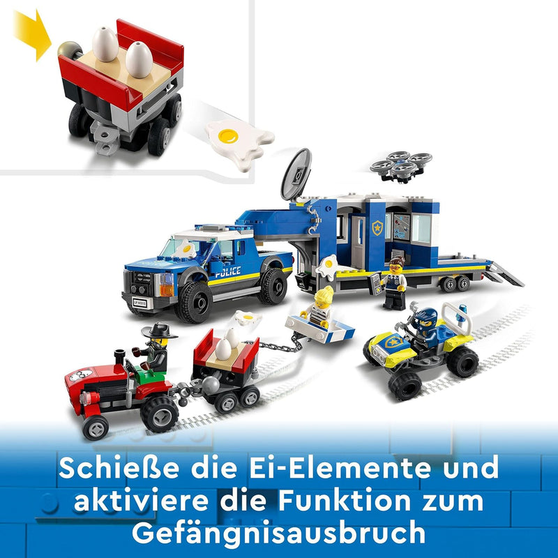 LEGO 60315 City Mobile Polizei-Einsatzzentrale Spielzeug mit Polizeiauto für Jungen und Mädchen, mit