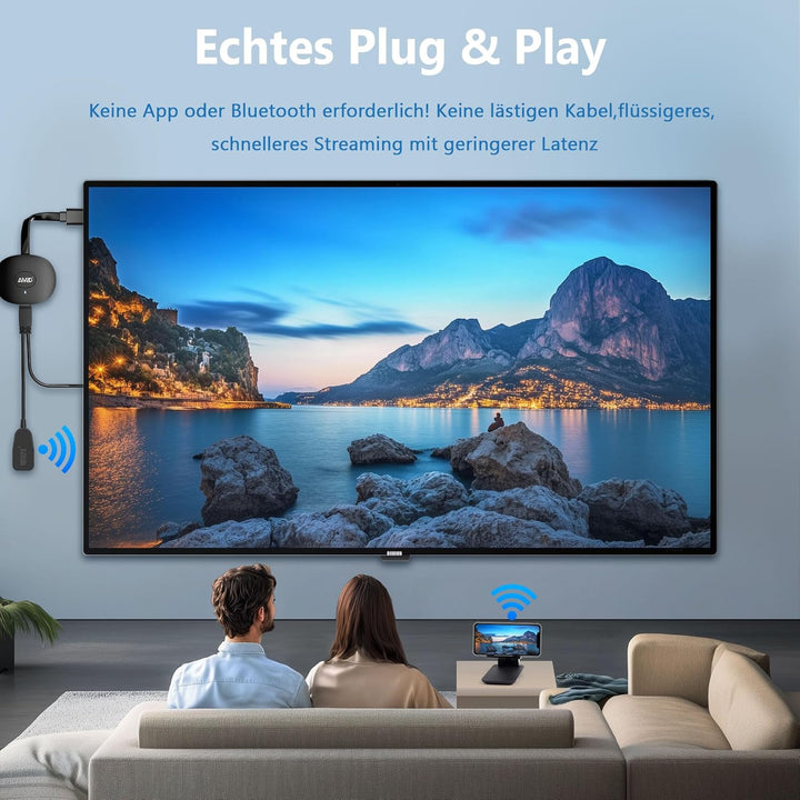Wireless HDMI Adapter, SOCLLLife HD Wireless HDMI Dongle, Miracast Display Adapter, Kabellos HiFi Di