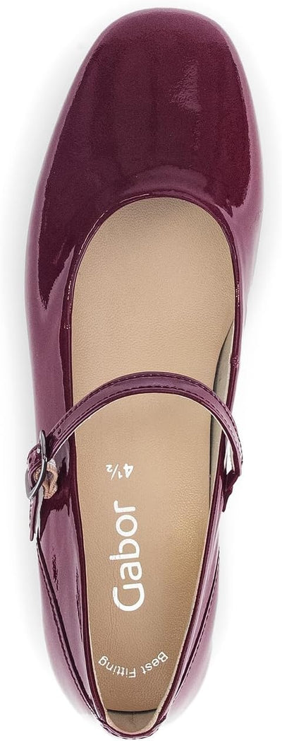 Gabor Damen Riemchenballerinas, Frauen Flats,Best Fitting 37.5 EU Aubergine 90, 37.5 EU Aubergine 90