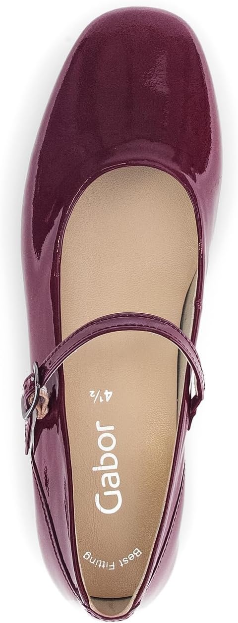 Gabor Damen Riemchenballerinas, Frauen Flats,Best Fitting 37.5 EU Aubergine 90, 37.5 EU Aubergine 90