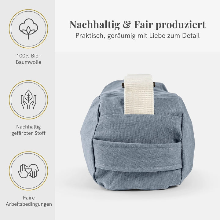 Lotuscrafts® Yogatasche PUNE aus Bio-Baumwolle, Fair &amp; Ökologisch, Ideale Yoga Tasche für Yogamatte
