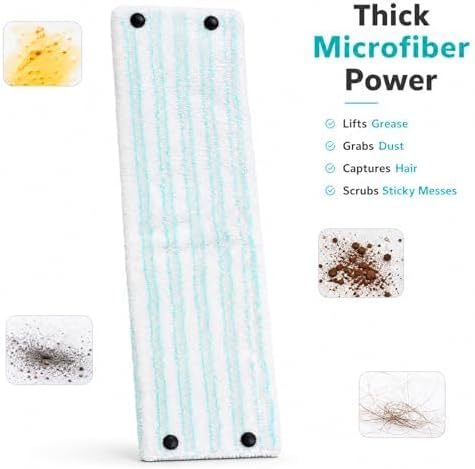 3 Ersatz-Wischbezüge für Leifheit CLEAN Twist XL, Bodenwischer Ersatzbezug für Combi XL Micro Duo, F