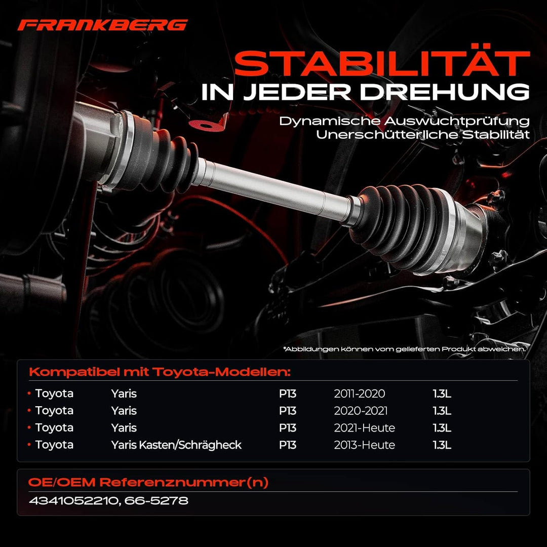 Antriebswelle Vorderachse Rechts für Urban Cruiser P1 Verso S P12 Yaris/Vios P9 1.3L 2005-2016 43410
