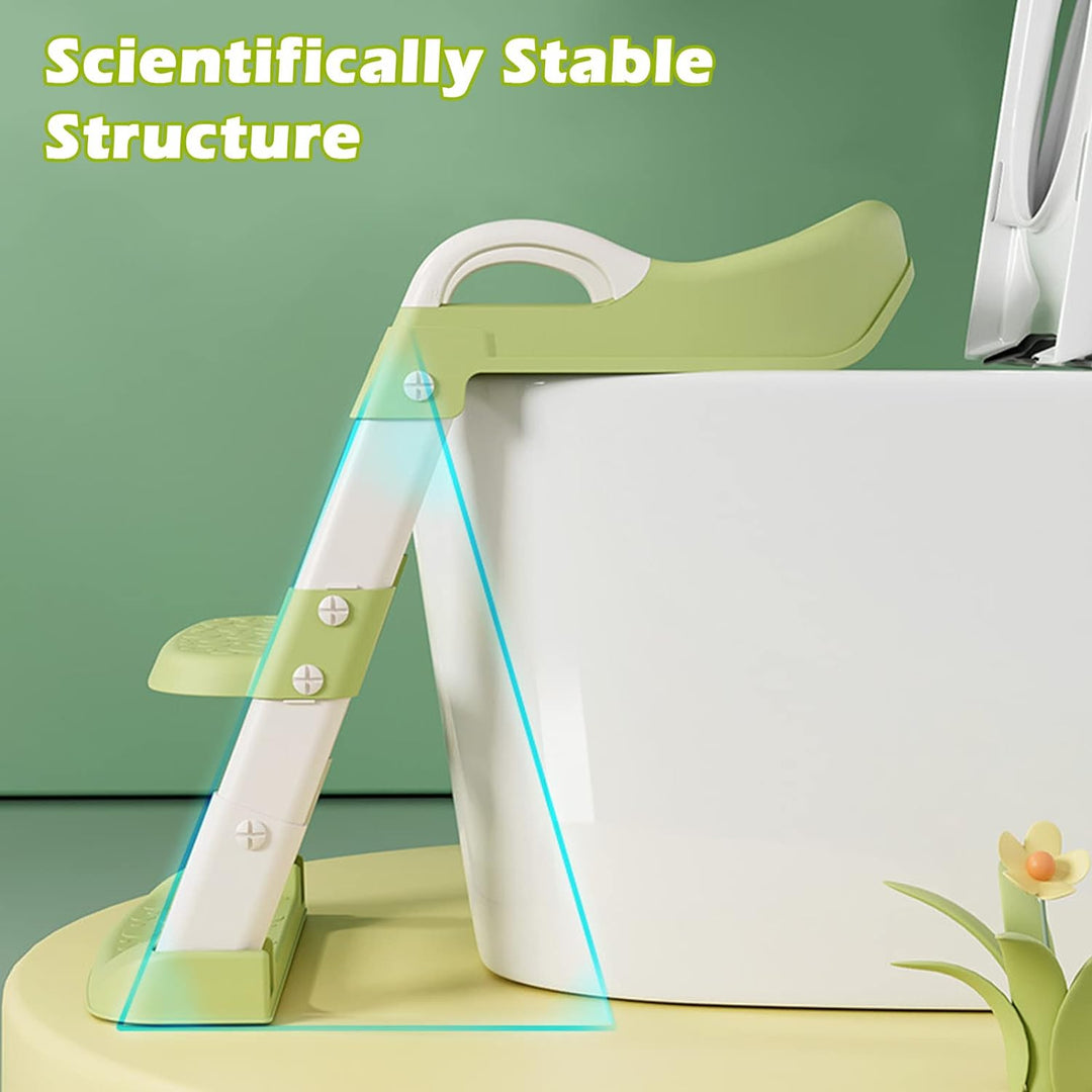 Töpfchen Toilettensitz Baby mit Treppe, Kinder WC Sitz Toilette Toilettentrainer Höhenverstellbar un