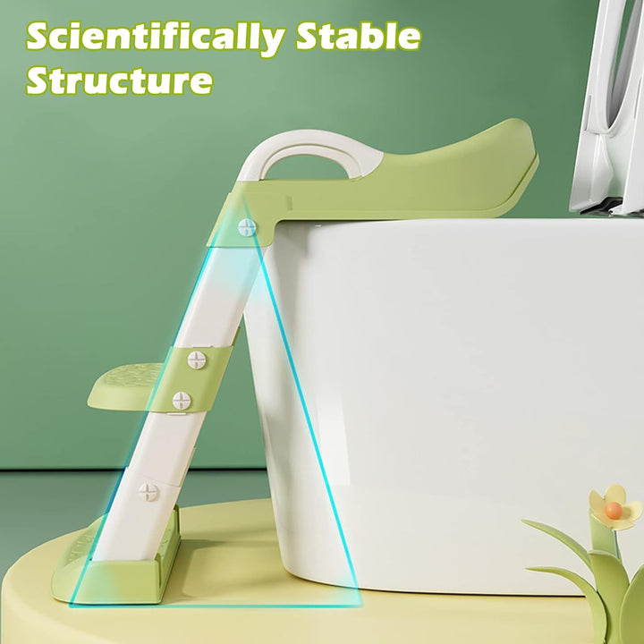 Töpfchen Toilettensitz Baby mit Treppe, Kinder WC Sitz Toilette Toilettentrainer Höhenverstellbar un